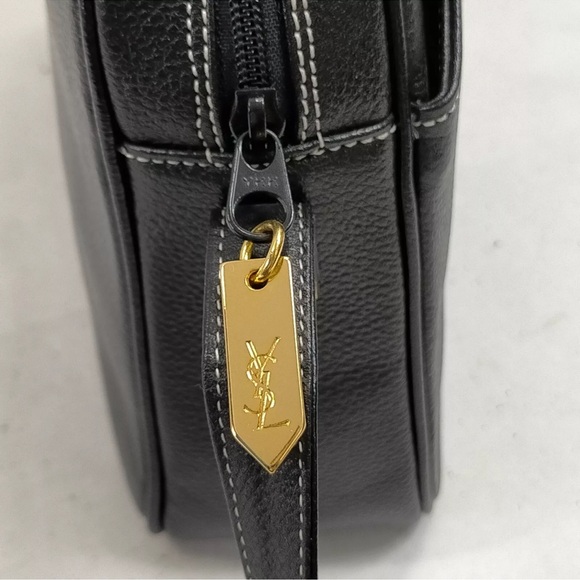 YSL LOGO LEATHER SHOULDER BAG - Picture 6 of 11